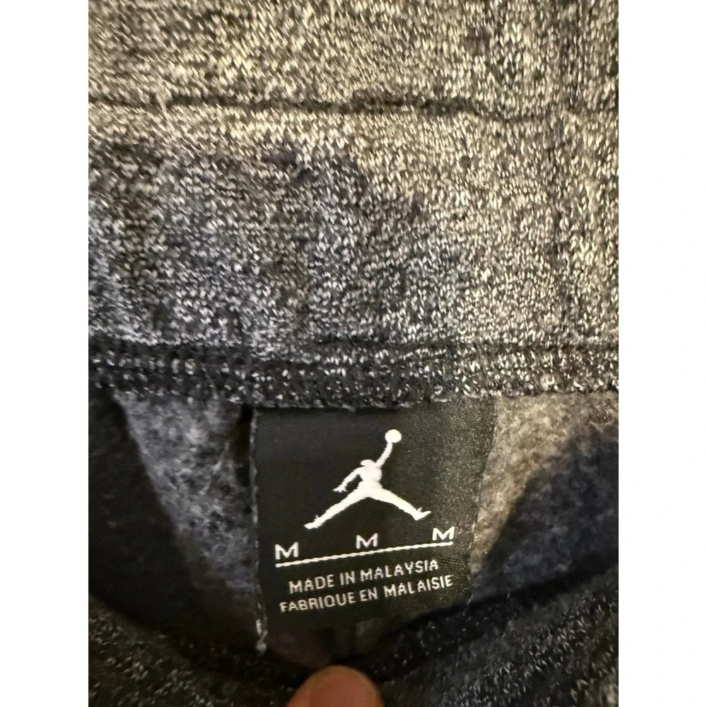 Jordan Mens Fleece Athletic Shorts Charcoal Grey Heather Jumpman Logo Size M